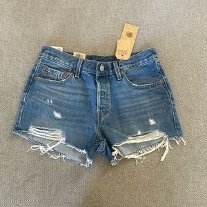 Levi’s 501 Distressed Denim Cutoff Shorts - Blue NWT size 27